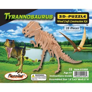 Puzzled T rex 3D Puzzle Wood Craft Construction Kit