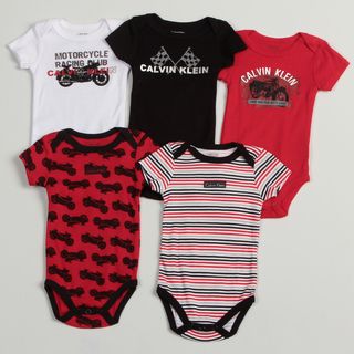 Calvin Klein Newborn Boys Assorted Bodysuit (Pack of 5)
