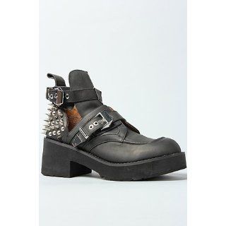 Jeffrey Campbell The Coltrane Boot in Black and Silver Spikes