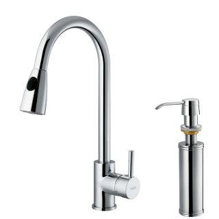 VIGO Chrome Pull Out Spray Kitchen Faucet with Soap Dispenser Today $