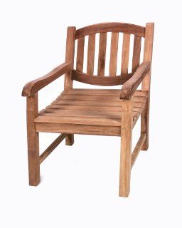 Teak Furniture Gallery TGC184 Oval Back Arm Chair: Patio