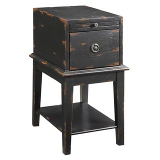 Creek Classics Distressed Black Chair Side Chest