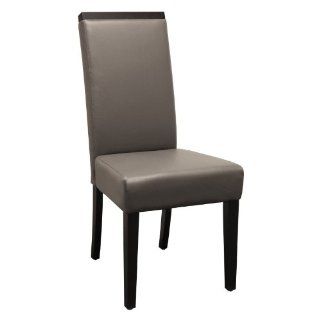 Chelsea Grey Leather Web Seat Dining Chair: Home & Kitchen