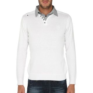 TRAXX Pull Homme Blanc Blanc   Achat / Vente PULL T TRAXX Pull Homme