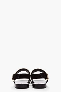 Giuseppe Zanotti Black Suede And Gold Plated Zak 10 Sandals for men