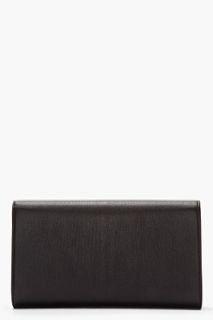 Saint Laurent Black Leather Folding Belle De Jour Clutch for women