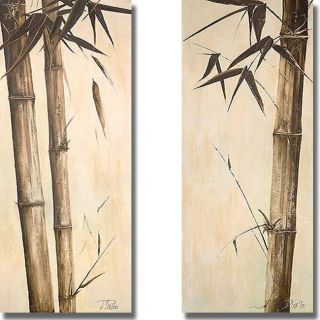 Patricia Pinto Sepia Guadua Bamboo I and II 2 piece Canvas Art Set
