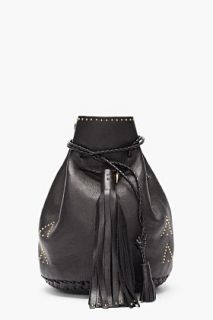 Wendy Nichol Black Gold studded Bullet Bag for women