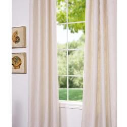 Light Cream Cotton Linen 120 inch Grommet Curtain Panel