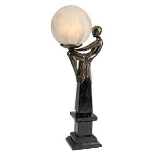 21 Classic Bronze Art Deco Sculpture Statue Table Lamp