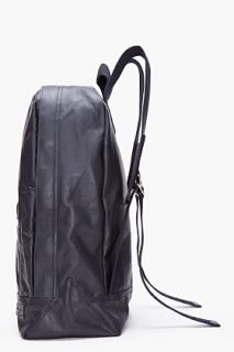 Rag & Bone Black Leather Trim Classic Backpack for men