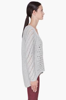 Helmut Lang Light Grey Knitted Sweater for women