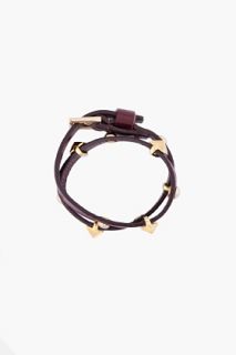 Fallon Burgundy Double Wrap Stud Bracelet for women