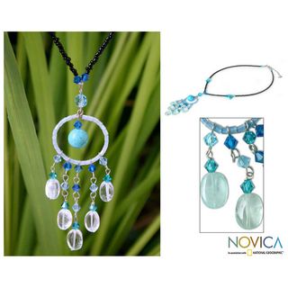 Stainless Steel Azure Dreamcatcher Turquoise Necklace (Thailand