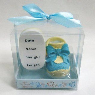 Set of 12 BOY Pair of Baby Shoes Shower Party Favors CB194 BL: Baby