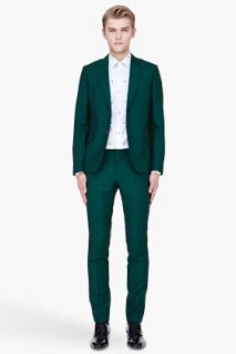 Kenzo Green Wool mohair Two piece Suit for men