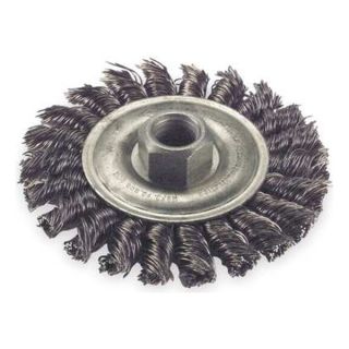 Ampco WB 40KT Knot Wire Wheel Brush, 4 In, 5/8 11 Hole