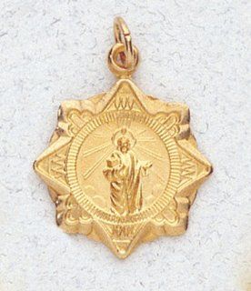 14 Kt Gold Religious Medals   St. Jude   14mm   In a