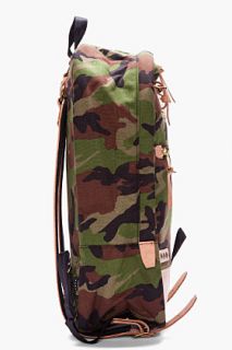 Master piece Co Green Camo print Surpass Backpack for men
