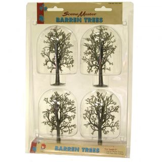 HO Scale 5 inch Barren Trees (Pack of 4)