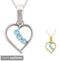 Birthstone 3 stone Heart Necklace Today: $114.99   $119.99