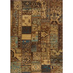 Hand sheared Patchwork Brown Wool Rug (18 x 28) Today $49.99 Sale