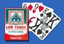 Low Vision Playing Cards Poker Size Toys & Games
