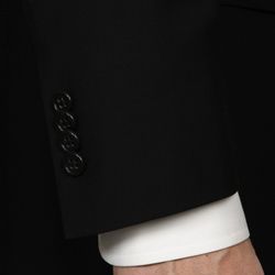John Varvatos USA Mens Black 2 button Wool Suit