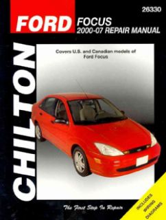 Chiltons Ford Focus 2000 07 Repair Manual Covers Ford Focus Models