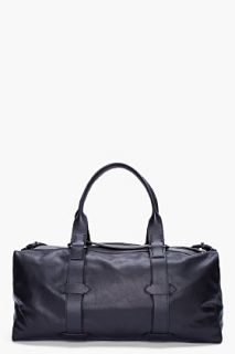 Givenchy Black Leather Carry All Duffle Bag for men