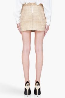 Alice + Olivia Gold Leslie Tweed Miniskirt  for women