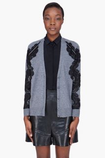 Lanvin Grey Lace detailed Cardigan for women