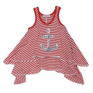 Sweetheart Jane Girls Striped Sleeveless Nautical Top