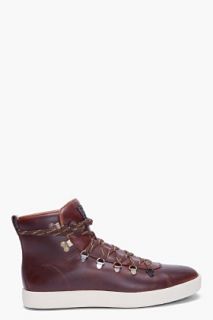 Paul Smith Jeans Brown Leather Allston Sneakers for men