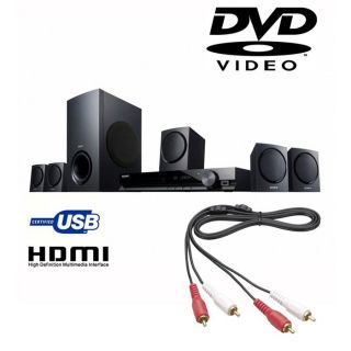 Home Cinéma DVD 5.1 avec lecture USB + Câble double RCA   Puissance