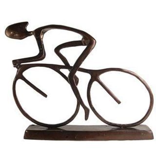 Handcrafted Cyclist Sculpture