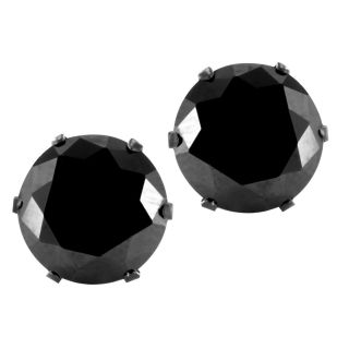 Black plated Stainless Steel Black Cubic Zirconia Earrings Today: $11