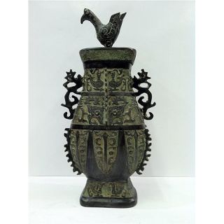 Hand carved Chinese Vintage Urn with Handle Today $89.99 Sale $80.99