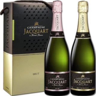 emballage abîmé   Coffret de 2 Champagnes Jacquart Brut + Jacquart