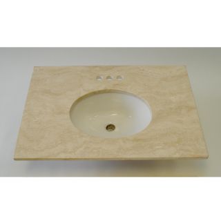 ICL Roman Travertine Vein Cut Polished Marble Vanity Top Today $352
