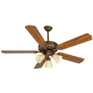 52 CD Unipack 206 5 Blade Ceiling Fan Finish Rustic Iron with Walnut