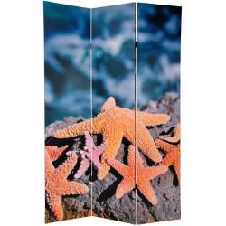 Canvas 6 foot Double sided Starfish Room Divider (China)