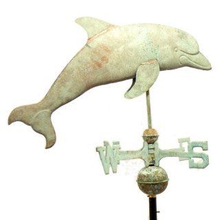 Nantucket Brand 206 Copper Dolphin Weathervane   Verdigris