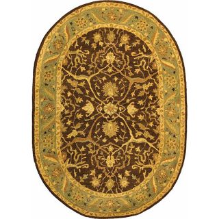 Mahal Brown/ Blue Wool Rug (76 x 96 Oval) Today $279.99