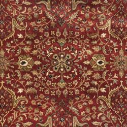 Handmade Persian Legend Red/ Ivory Wool Rug (96 x 136)