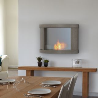 Real Flame Meridian Pebble Grey Wall Fireplace Today $324.99