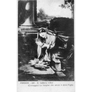 Vintage Black & White Religious Art Italian Post Card: FIRENZE 208 r