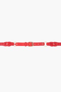 Rag & Bone Red Leather Hopton Belt for women