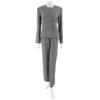 Divine Apparel Womens 2 piece Grey Career Pant Suit