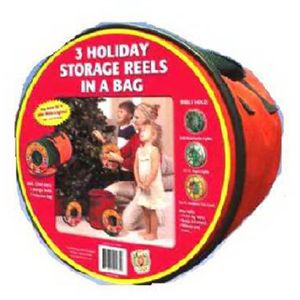 Christmas Light Company 92435 16 3 Pack Red Wrap N Roll Holiday Storage Reel Bag